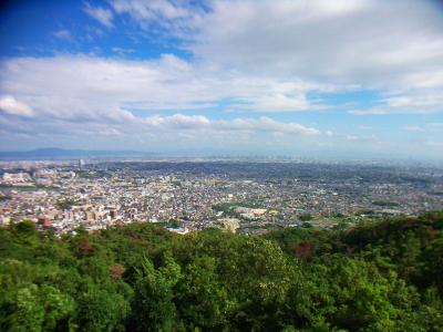 あおぞら展望台から大阪方面。わくわく展望台と見えてるものは一緒なんだけどね