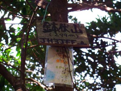 鉢伏山山頂のプレートがあったがずいぶん古そうだった