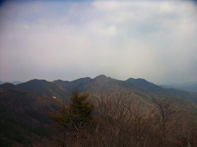 真ん中の高い山が白髪岳かな。ずいぶん遠い感じもするけどね