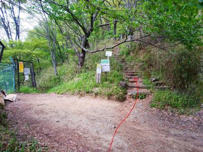 山頂はみはらしの道のほうなので右側の階段を登っていく