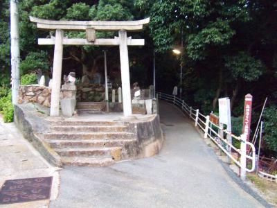 ここで分岐。右側は参道で左側は高神滝経由なので左へ行く