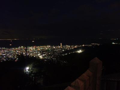 こっちは須磨方面の夜景。明石海峡大橋までは見えなかった