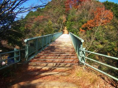 この橋を渡る。いつも車で北摂霊園に行くときに見る橋だと思う