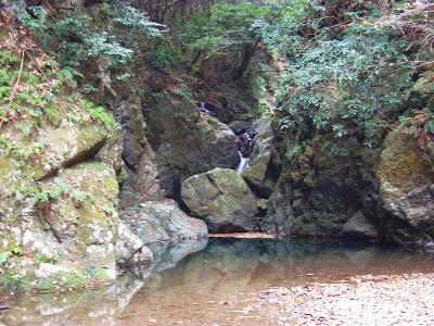 前にも撮影した構図だけど、沢のこのあたりが神秘的な感じがする