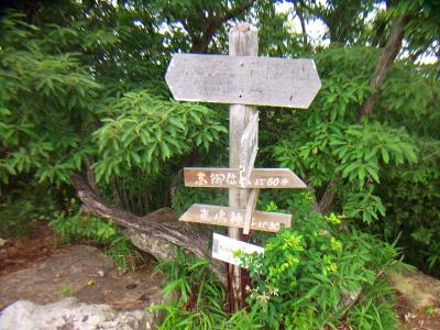 ここで分岐。エスケープルートもあるみたいだ。高御位山まで60分となっているので先は長そうだ