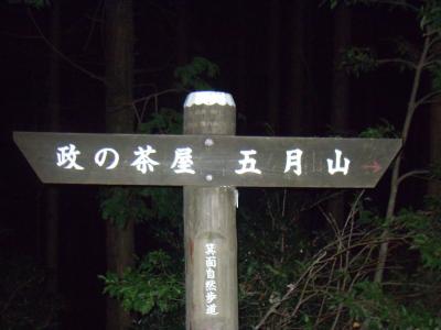 ここがややこしい分岐。道標の真ん中あたりをよく見てみると・・・