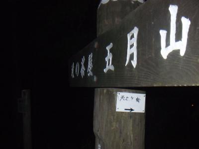 プラスチックのプレートに天上ヶ岳への矢印がマジックで書かれているので従って右へ行く