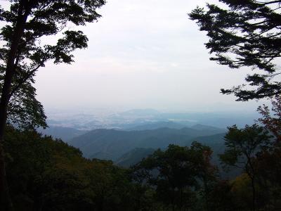 ここが眺望良しの場所だと思われるけど視界は狭い。やはり眺望は岩湧山頂が一番だと思われる