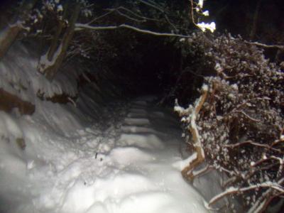雪道はトレースがあるけどなかったところがあって足ラッセルした
