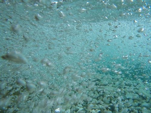 滝壺を撮影すると炭酸強いサイダーみたい