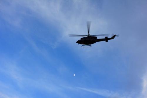 巡回！？ヘリが近くを飛んでいて撮影
