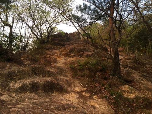 ここからしばらく岩場が続く