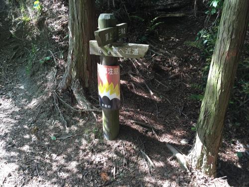 今日は下界が32度と熱いので薪へ近道して沢筋で下ることにした