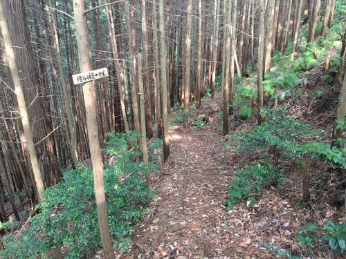 横谷林道へのプレート