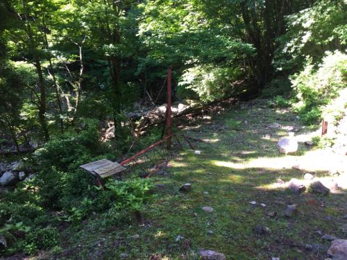 林道長いし、ところどころ崩れてるし