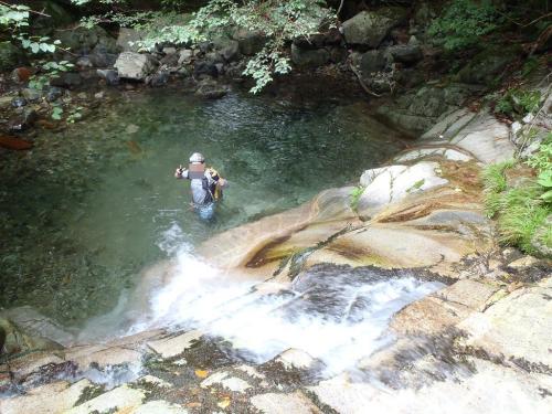 スライダーした後の登山好人さん