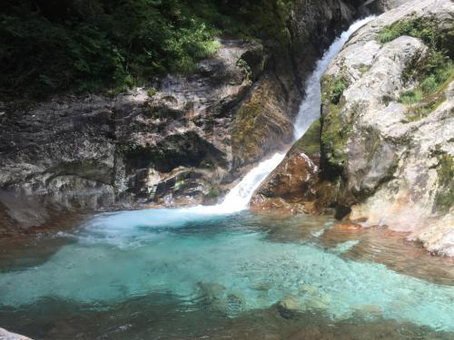 今年もきました！2段10M滝。大峰ブルーな滝は相変わらず