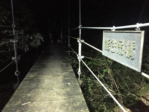 ここのつり橋もわたる。つり橋多いね