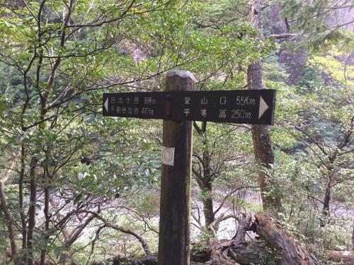 不動谷出合まで470mと書いてるけど桃ノ木小屋は？