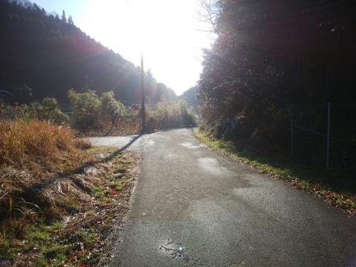 まずは道路を戻ります