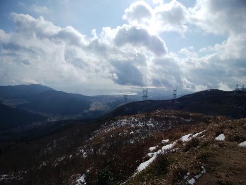 琵琶湖側もガスがはけてよく見えてきた
