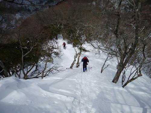 稜線はこまめなアップダウンはあるものの歩きやすい