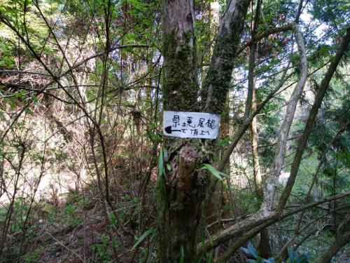 県境尾根についてのテープが貼ってあった