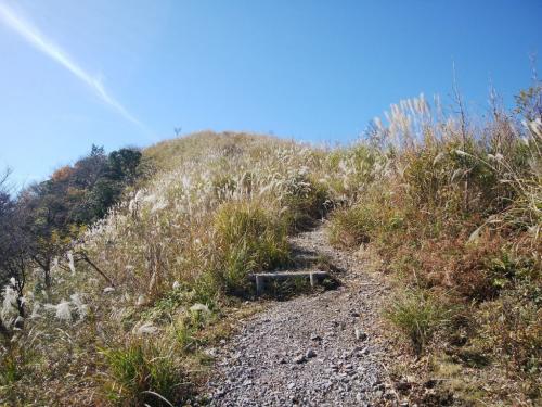 青空の中ピークが見えた