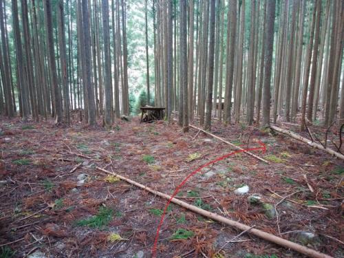 ここで右に折れます