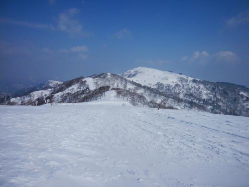 今日は氷ノ山山頂まで見えている。青空がいいなあ