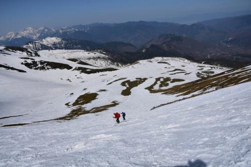 スキーで滑走するシーン。よく撮影してくれました。頂いた画像３