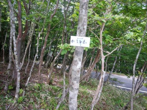 大和岳へのプレートがあった