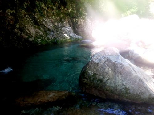 そして大峰（前鬼）ブルーの沢。今日は最高だ！！