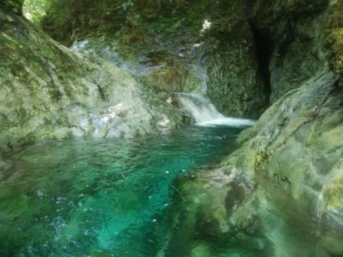赤鍋滝上部の神秘的な光景