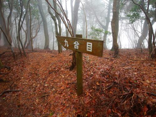 直下の登り途中で九合目