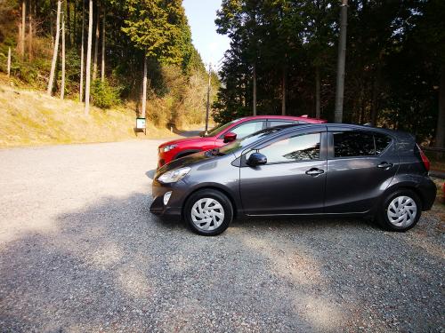 七種山登山者用駐車場に駐車